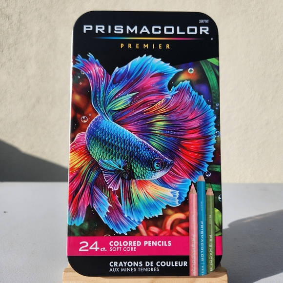 NEW Prismacolor Premier Colored Pencils Soft Core 24 Pack Art Supplies in a Tin